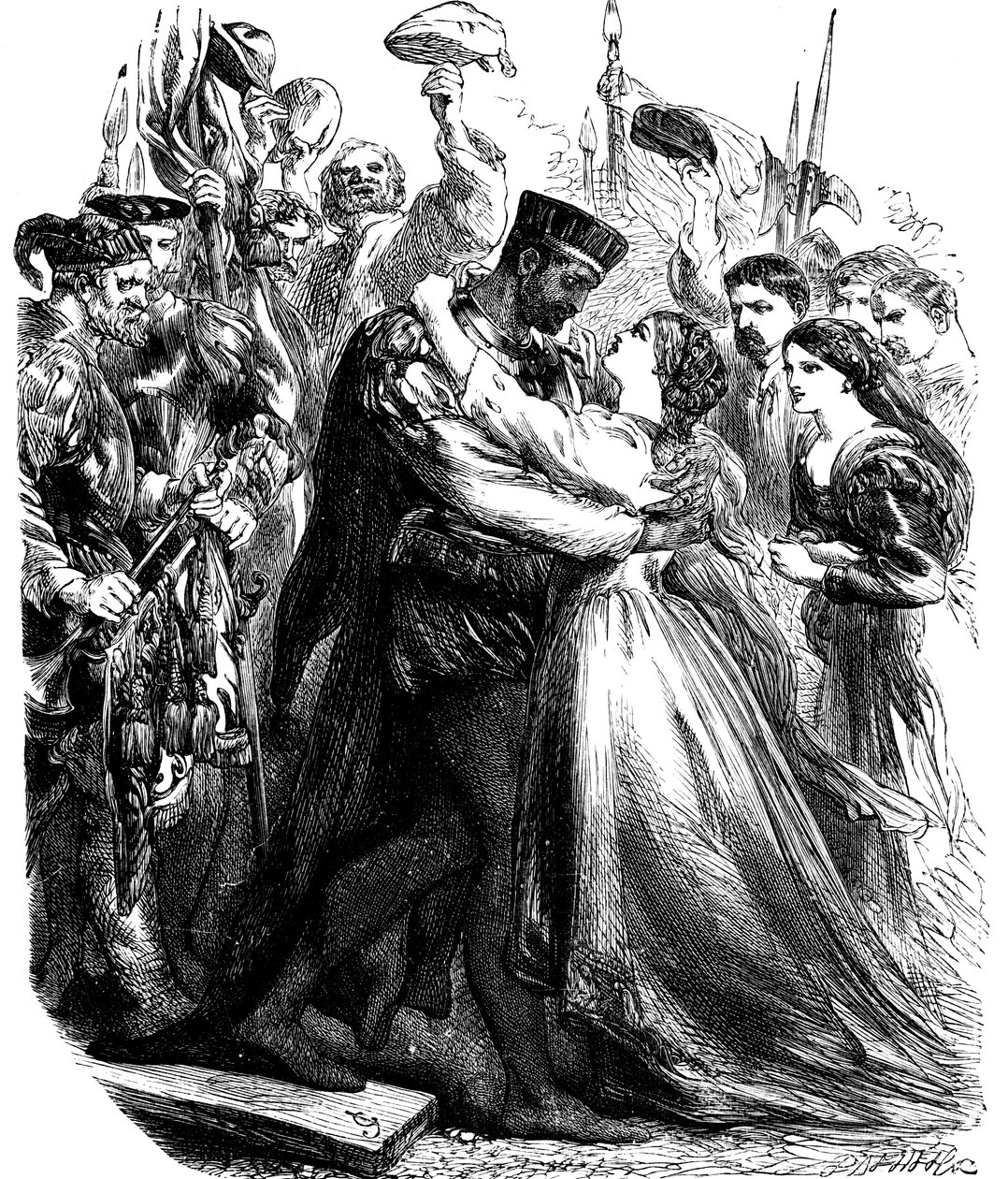 Scéna ze Shakespearova Othella, 19. století od Unbekannt
