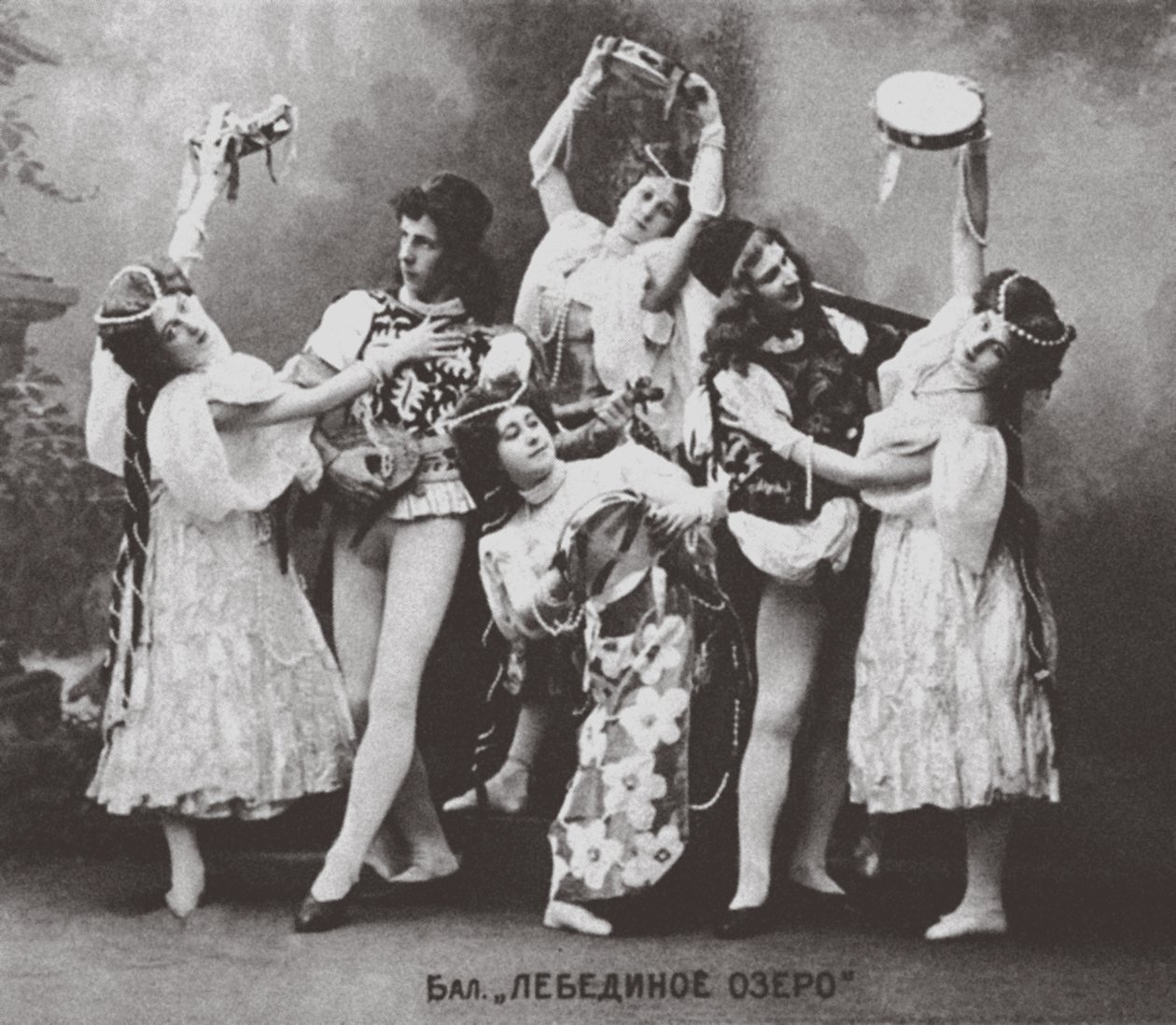 Scéna z baletu Labutí jezero, Mariinské divadlo. 1895 od Unbekannt