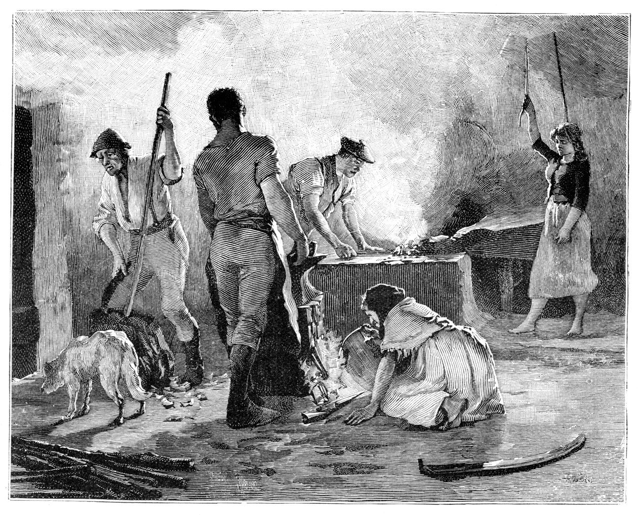 Scéna z povstání mladých Irů z roku 1848 1900 od Unbekannt