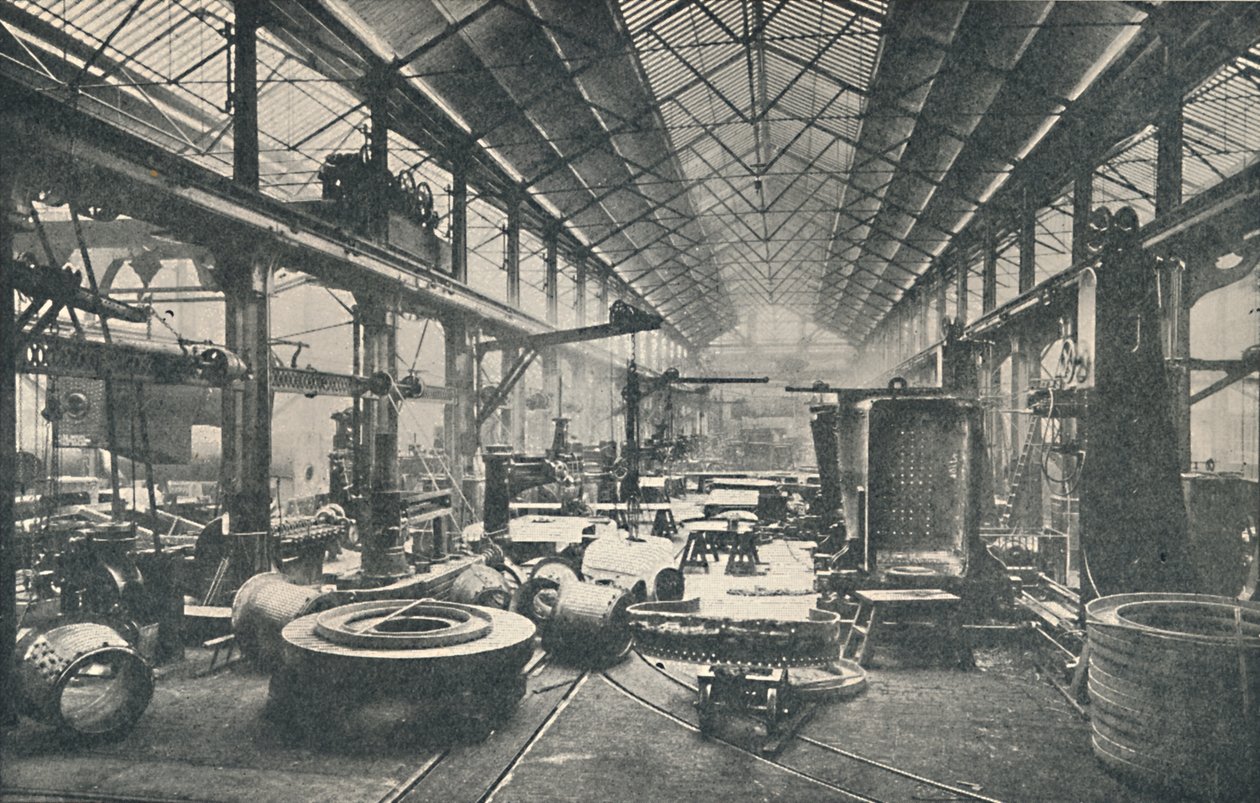 Scéna v kotelně, c1917 od Unbekannt