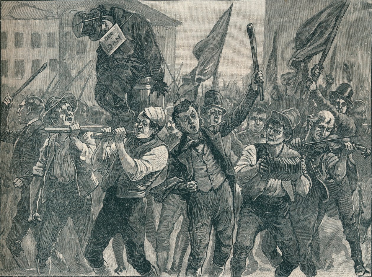 Scéna z nepokojů v Belfastu, 19. století 1906. od Unbekannt