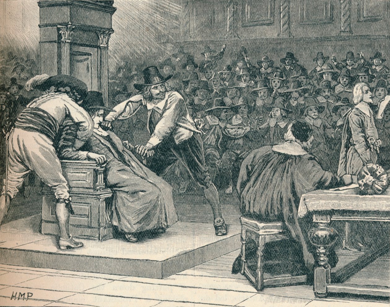 Scéna v Dolní sněmovně: vynucený mluvčí, 1629 1905 od Unbekannt