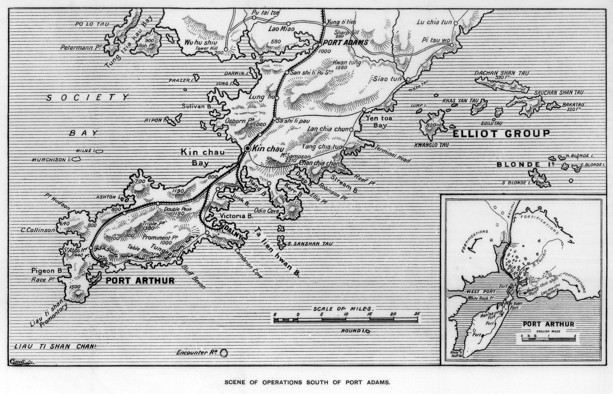 Místo operací jižně od Port Adams, Manchuria, rusko-japonská válka, 1905 od Unbekannt