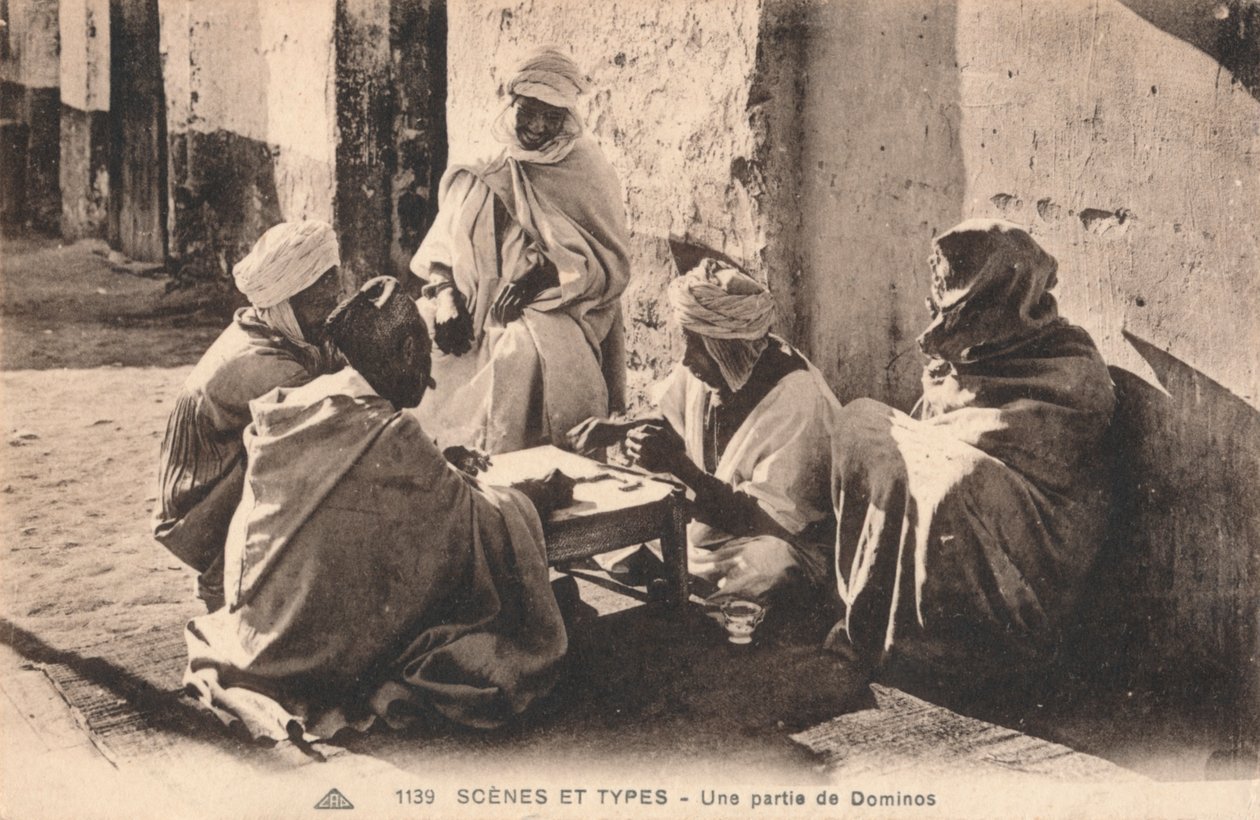 Scenes Et Types - Une party de Dominos, c1900 od Unbekannt