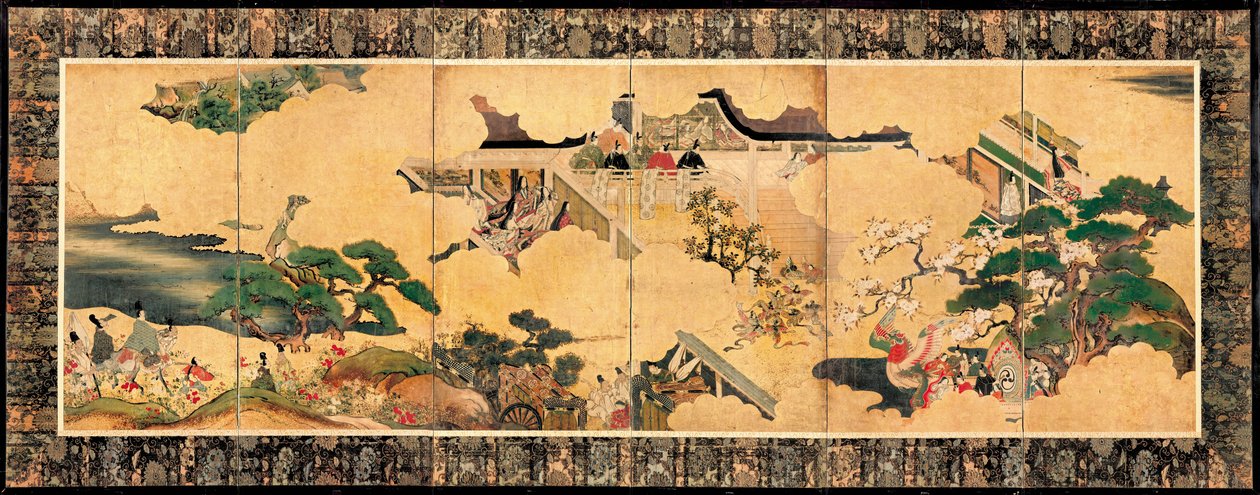 Scény z příběhu Genji Genji monogatari, 17. století od Unbekannt