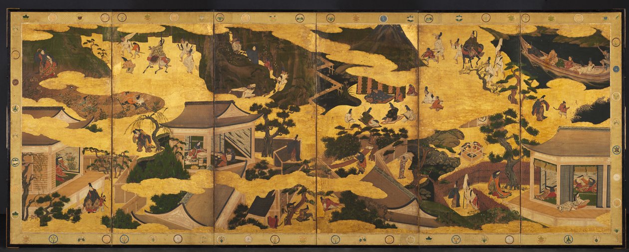 Scény z Tales of Ise, polovina 1600. od Unbekannt