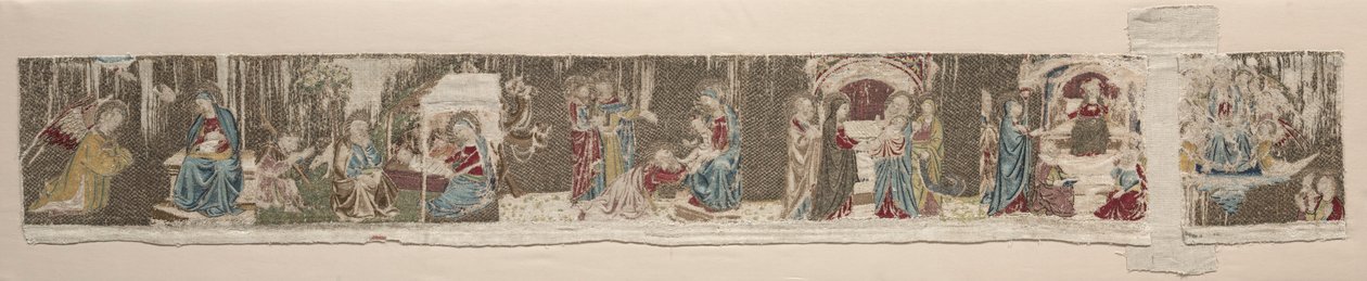 Scény života Panny, z vyšívaného předního oltáře, 30. nebo 40. léta 14. století. od Unbekannt