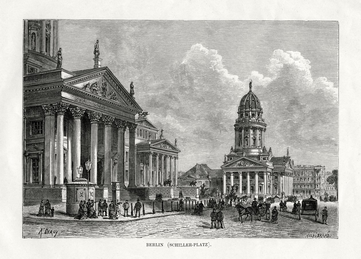 Schiller Platz, Berlín, Německo, 1879 od Unbekannt