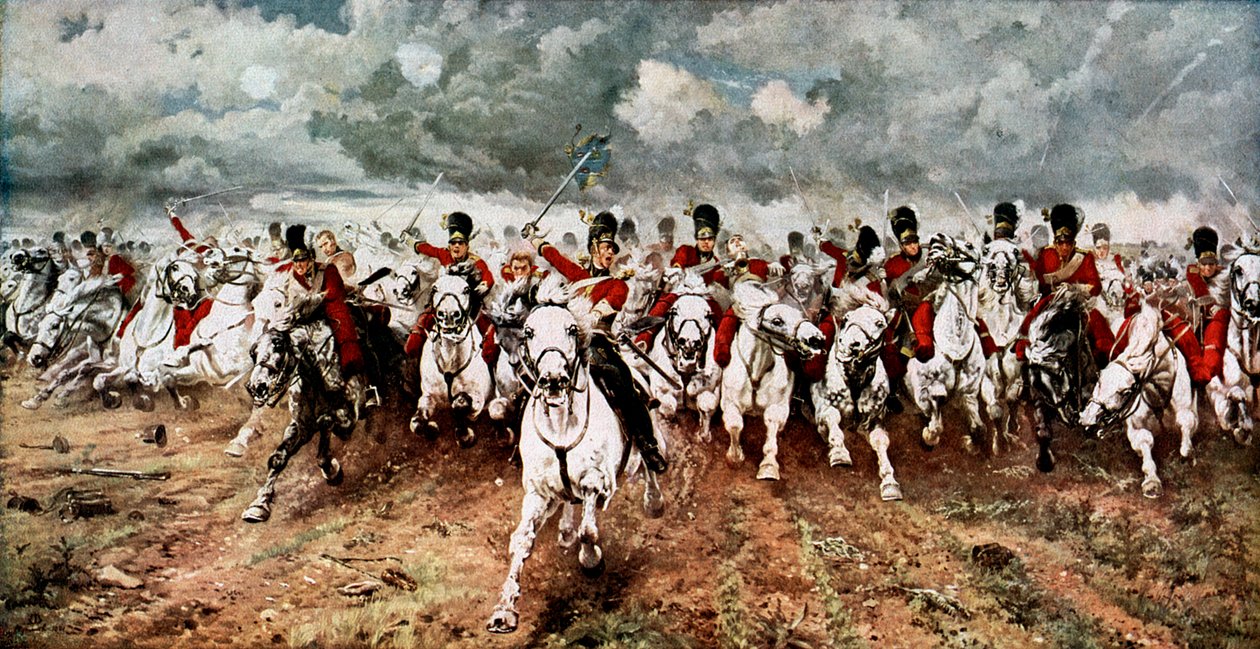 Scotland for Ever, svěřenec Scots Grays u Waterloo, 18. června 1815 od Unbekannt