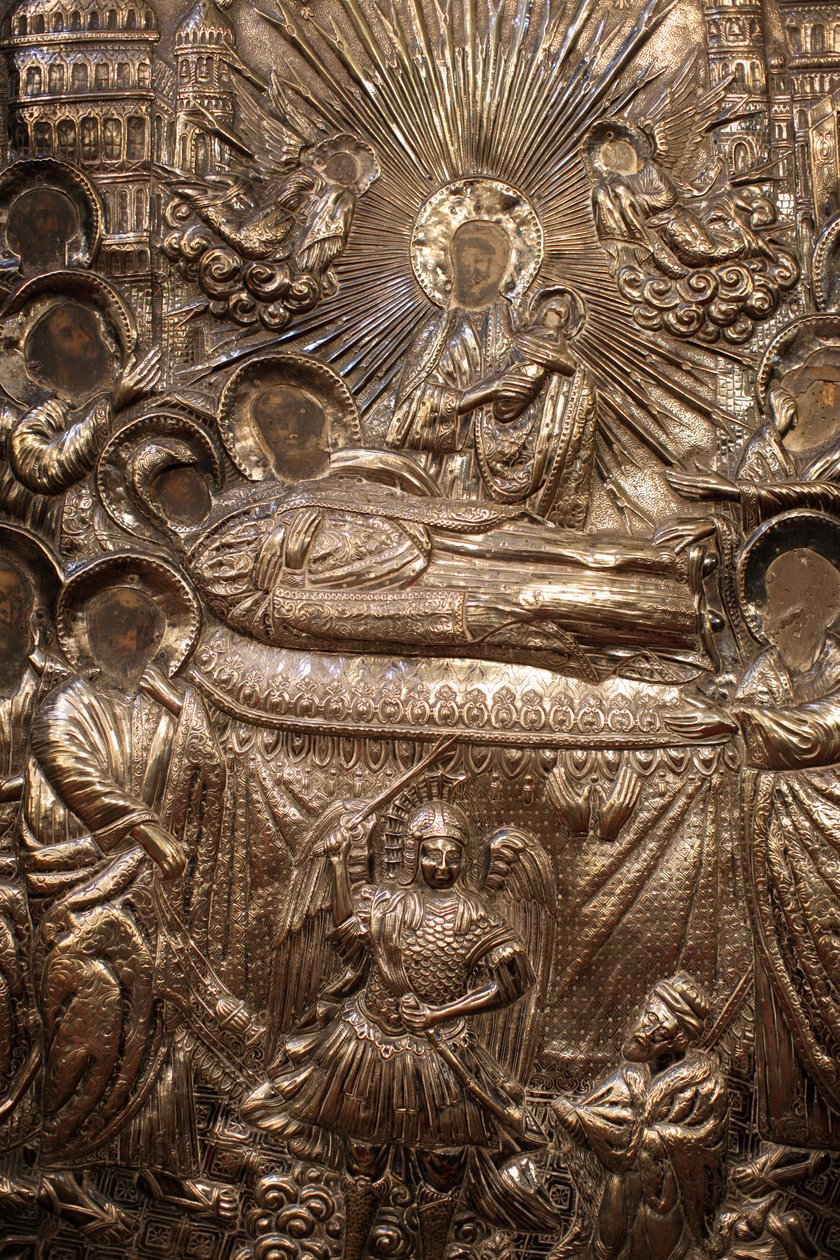 Detail sochy v řeckém kostele Svaté Marie Mongolské Istanbul Turquie od Unbekannt