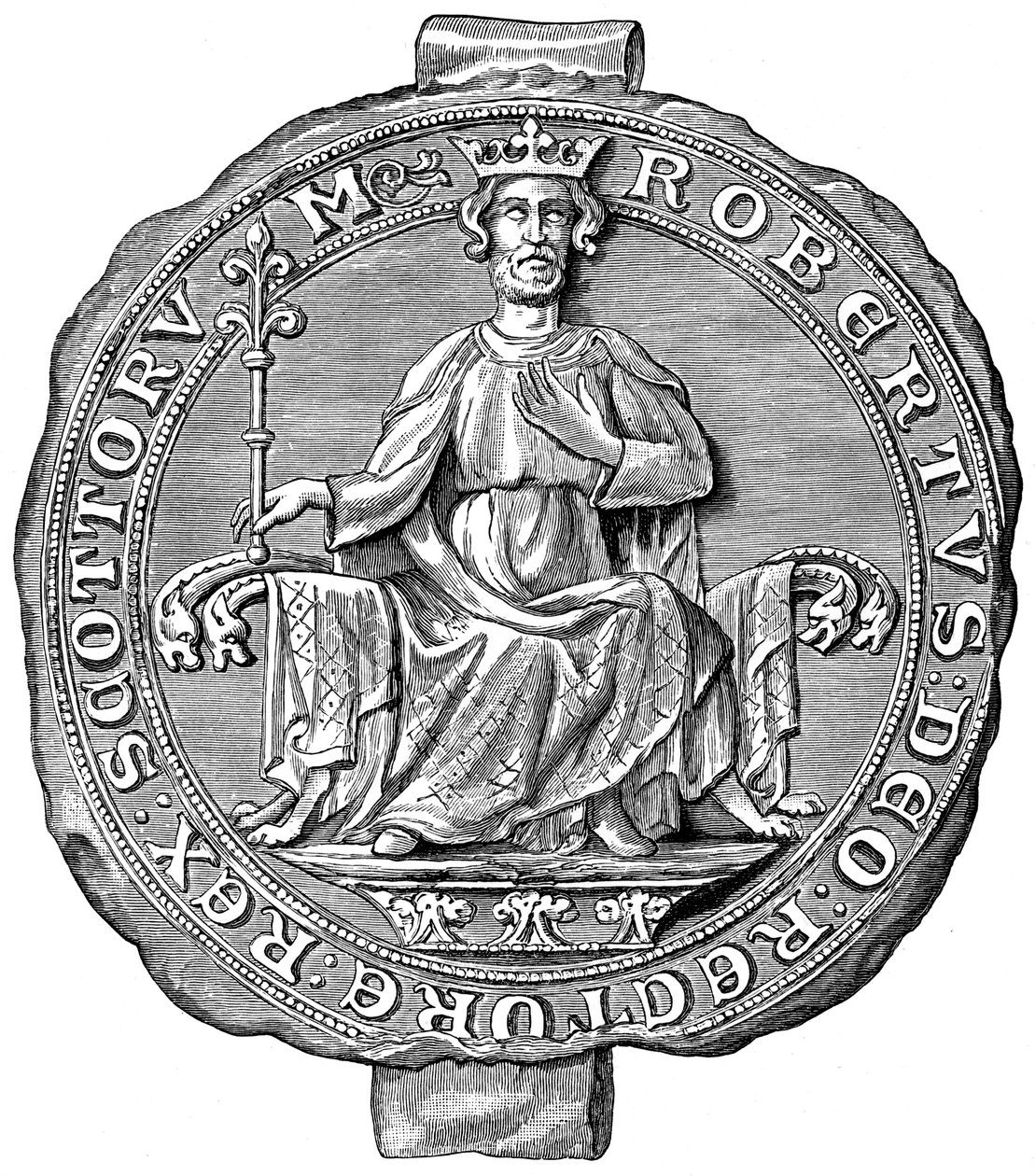 Pečeť Roberta Bruce, skotského krále, 14. století 1892 od Unbekannt