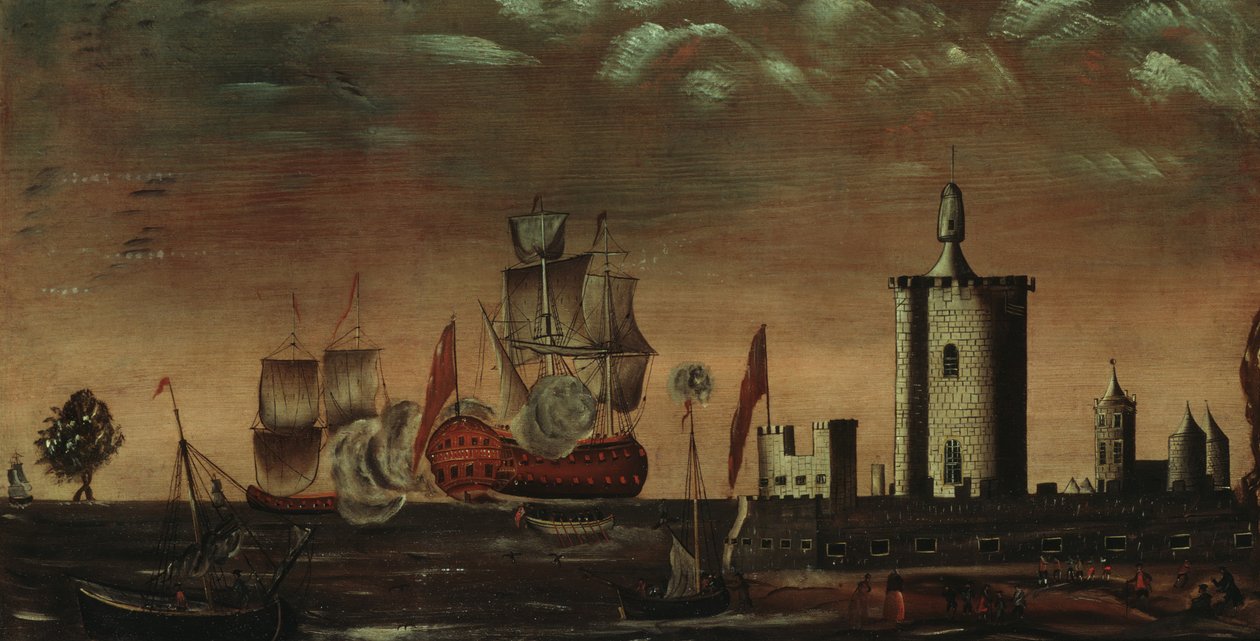 Přímořská fantazie, 1770-1800. od Unbekannt