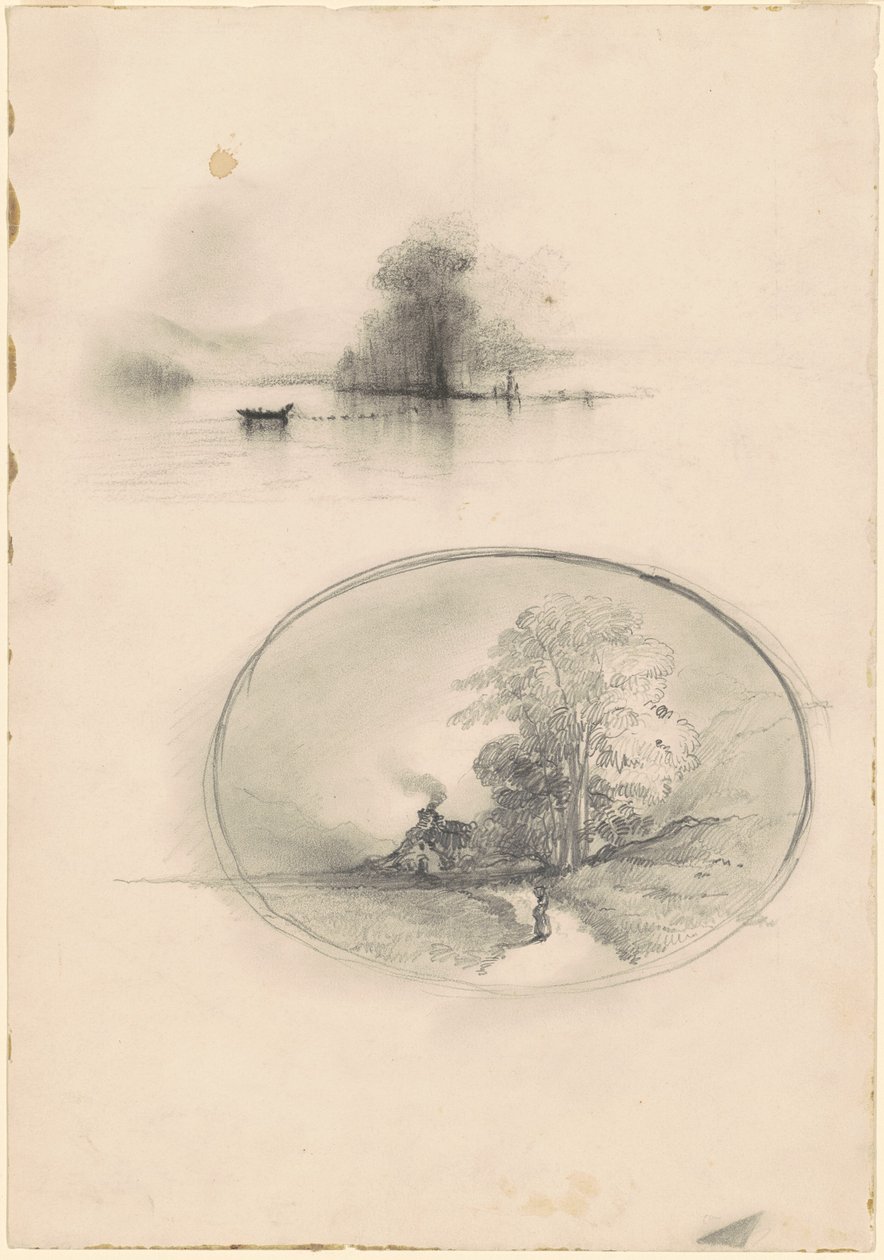Přímořská krajina a krajina, c. 1859. od Unbekannt