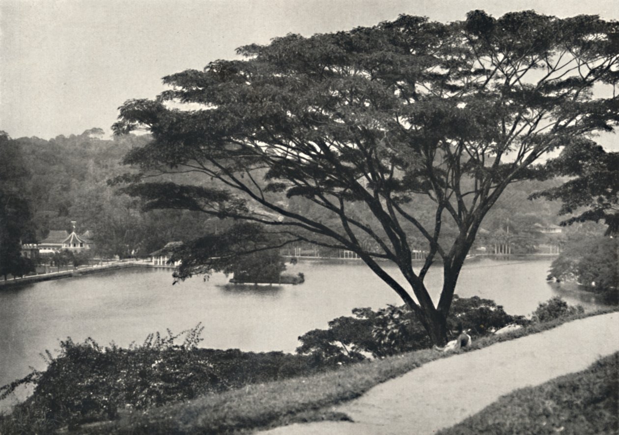 Lake, Temple of the Sacred Tooth Reed and Library v Kandy, při pohledu na východ od Victoria Drive, 192 od Unbekannt