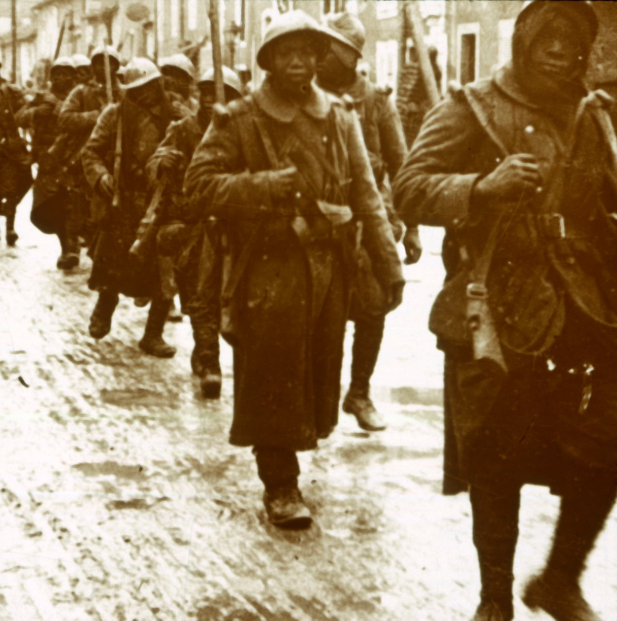 Senegalští vojáci po útoku, c1914-c1918 od Unbekannt
