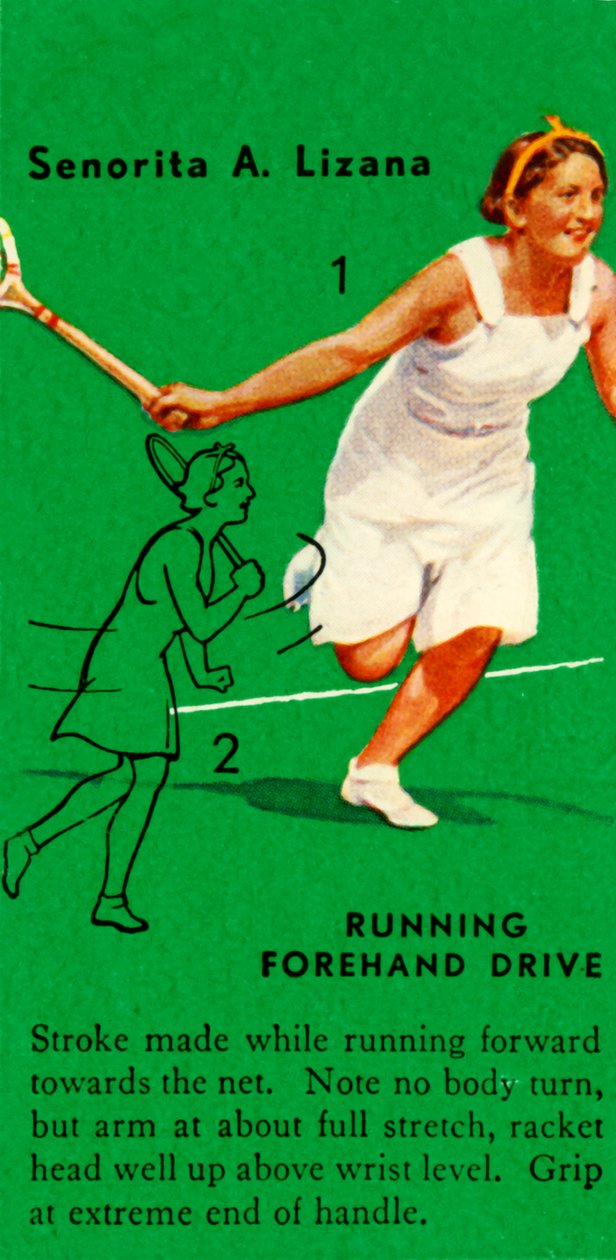 Senorita A. Lizana - Běh forehand Drive, c1935. od Unbekannt