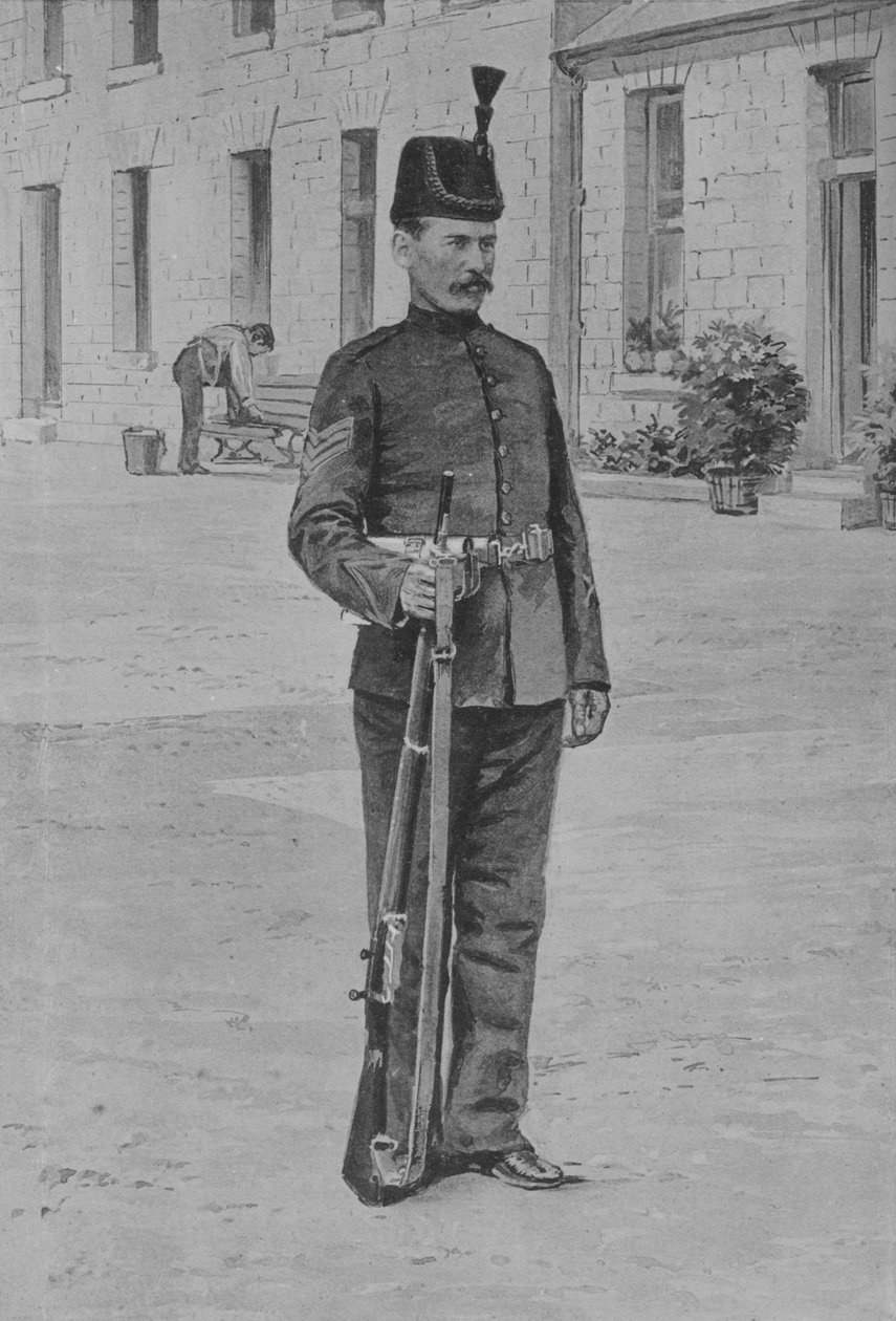 Seržant, The Kings Royal Rifle Corps, c1880 od Unbekannt
