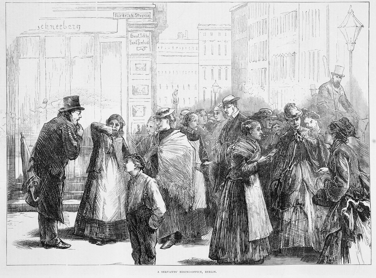 Kancelář pro najímání služebníků, Berlín, Německo, 1874 od Unbekannt