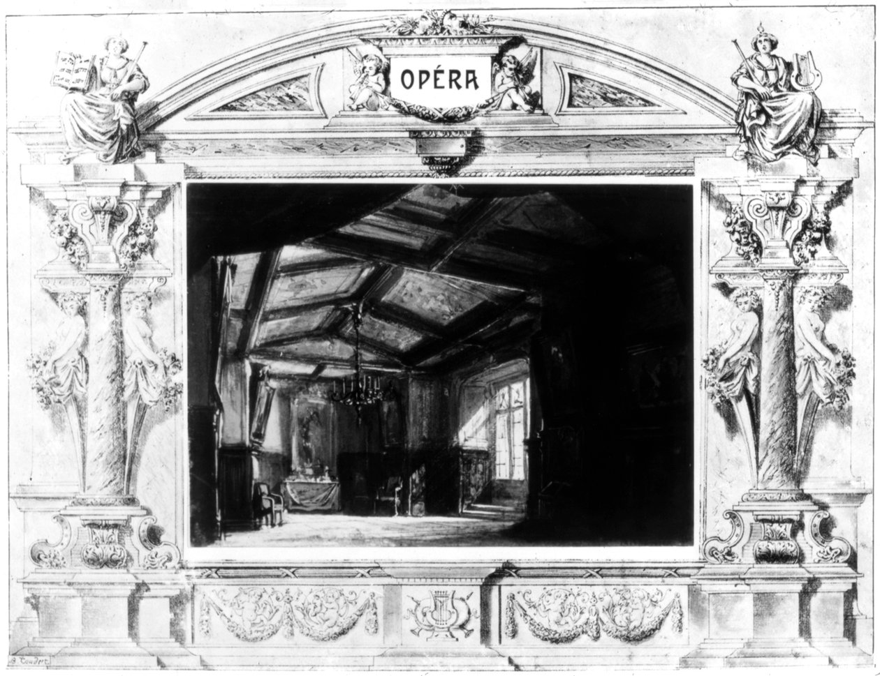 Scénografie pro Mozarta Don Giovanni, 1875 od Unbekannt