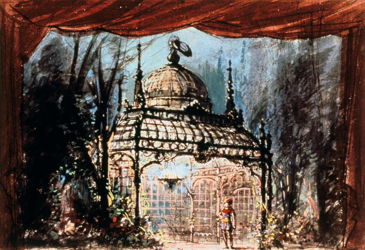 Scénografie pro Mozartovu Kouzelnou flétnu, 1863 od Unbekannt