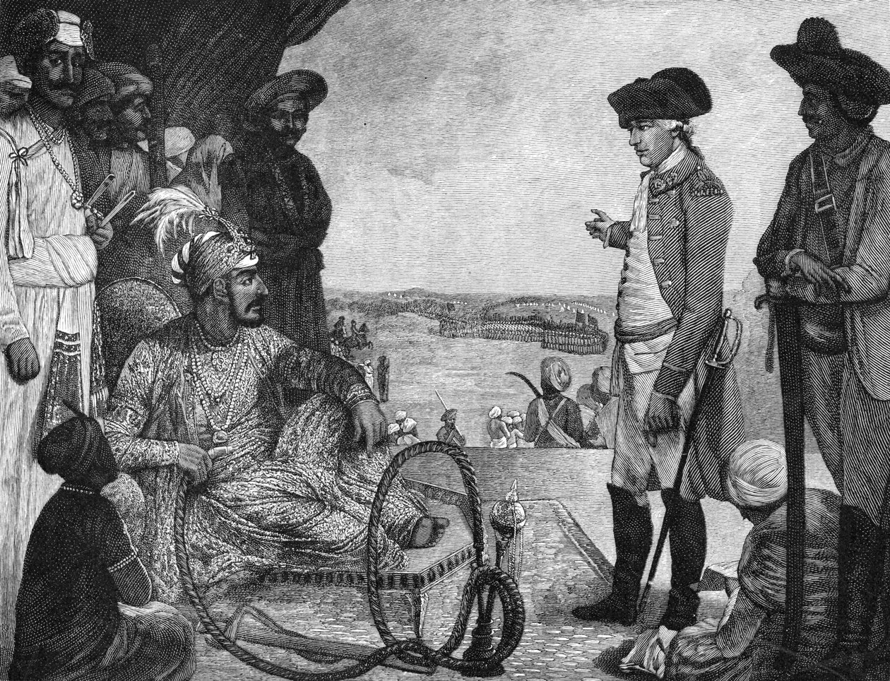Shah Alam II, mughalský císař Indie, přezkoumání vojsk Východoindické společnosti, 1781 1894 od Unbekannt