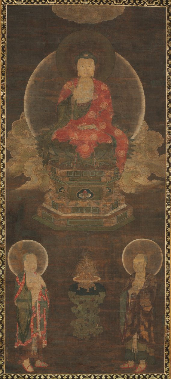Triáda Šákjamuni: Buddha Navštěvován Buddhou Manjushri a Samantabhadra, konec 13. století. od Unbekannt