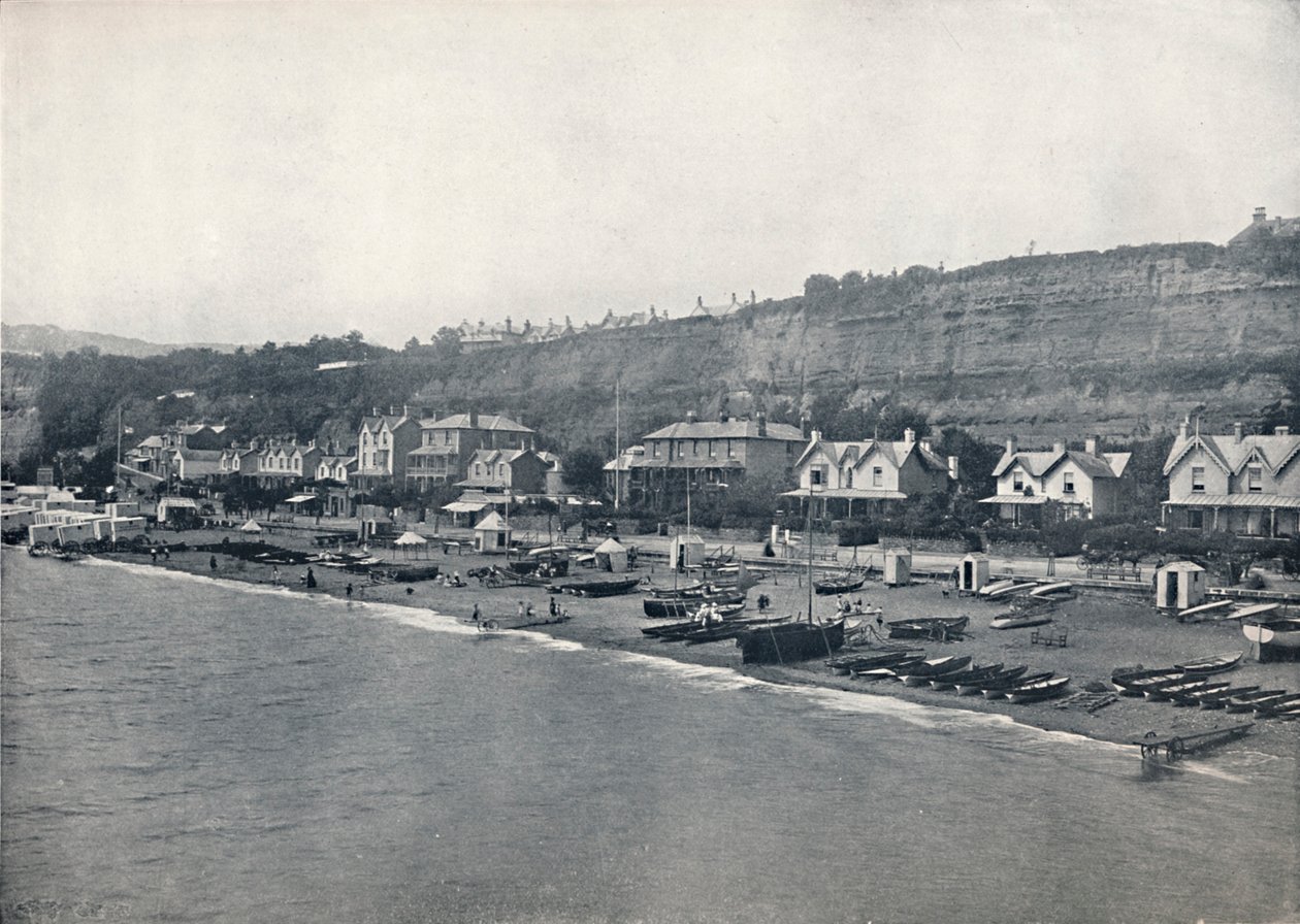 Shanklin - Pohled na pláž a výšiny, 1895 od Unbekannt