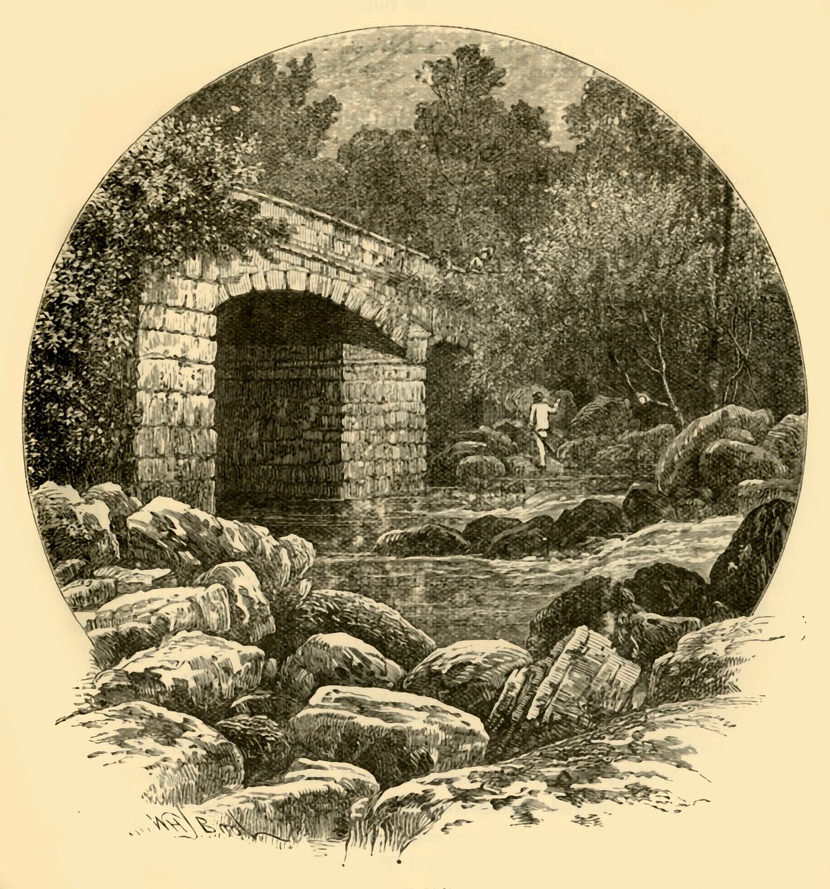 Shaugh Bridge, 1898. od Unbekannt