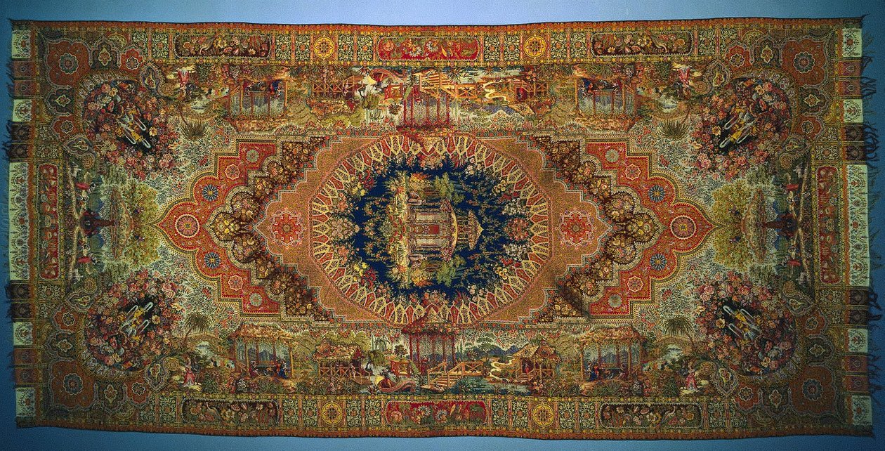 Šátek s žánrovými scénami, 1875-1899. od Unbekannt