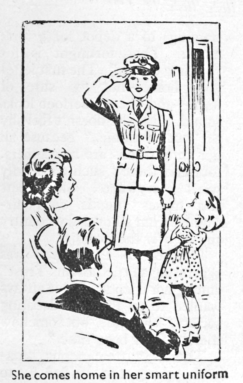 Přichází domů ve své elegantní uniformě z roku 1940 od Unbekannt