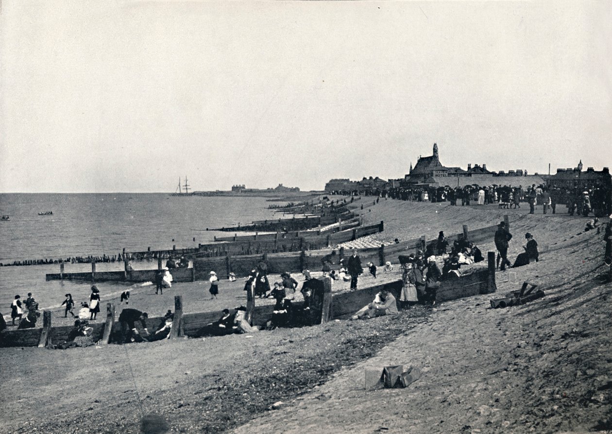 Sheerness - Promenáda a pláž, 1895 od Unbekannt