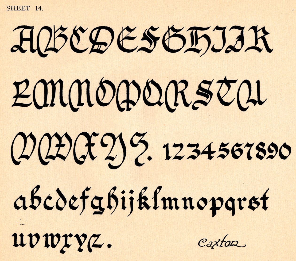 List 14, z portfolia abeced, 1929 od Unbekannt