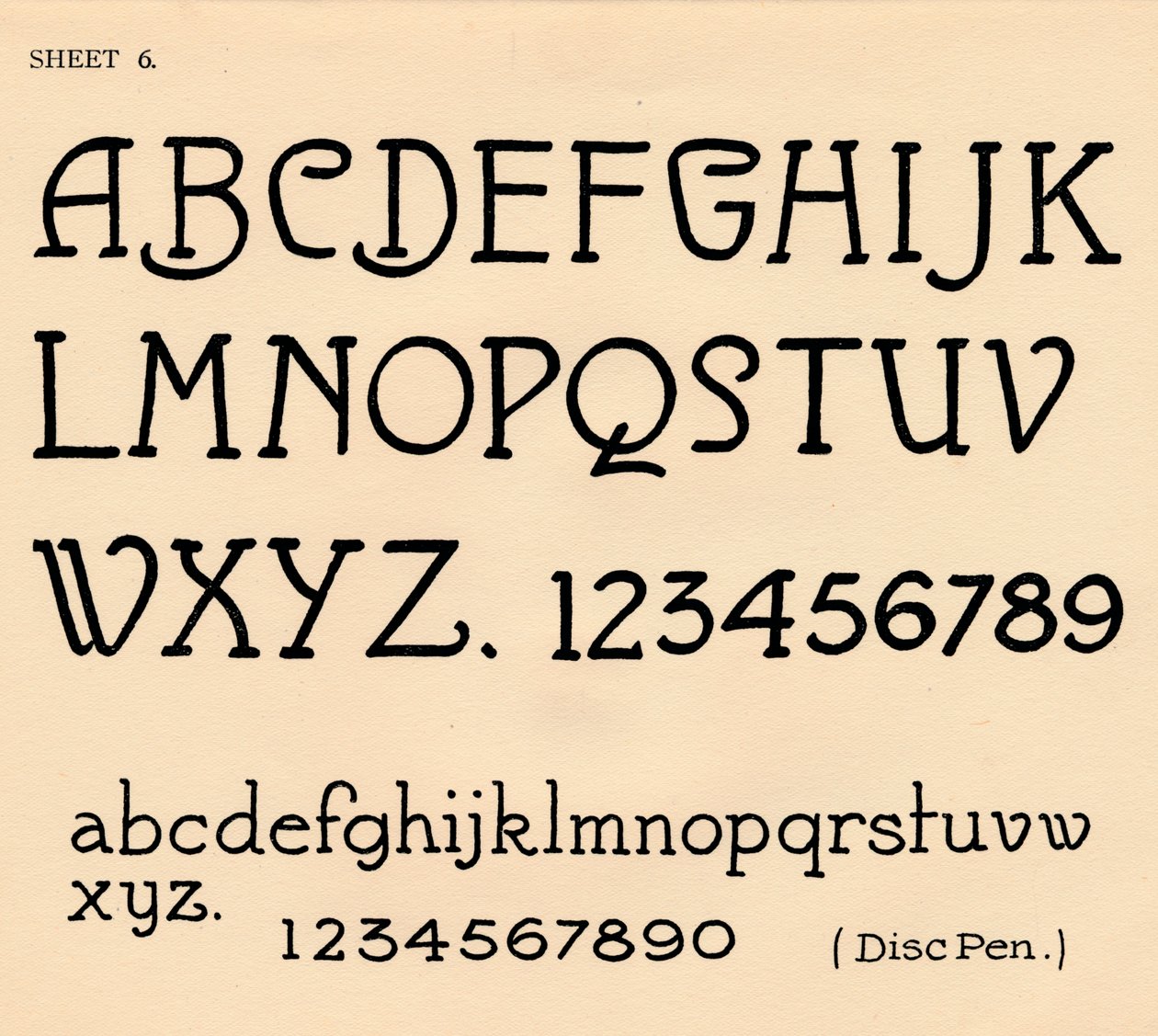 List 6, z portfolia abeced, 1929 od Unbekannt
