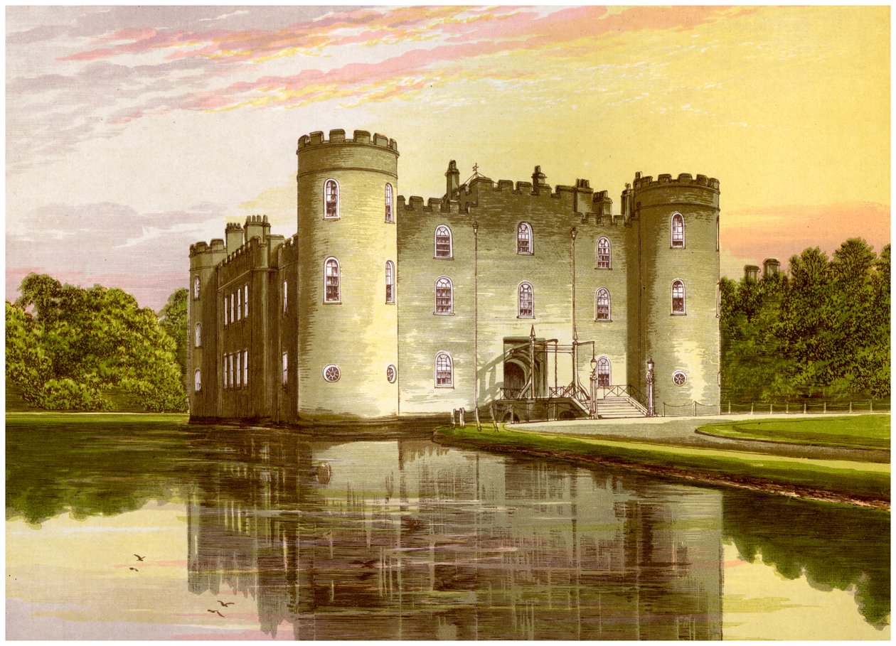 Shirburn Castle, Oxfordshire, domov hraběte z Macclesfield, c1880 od Unbekannt