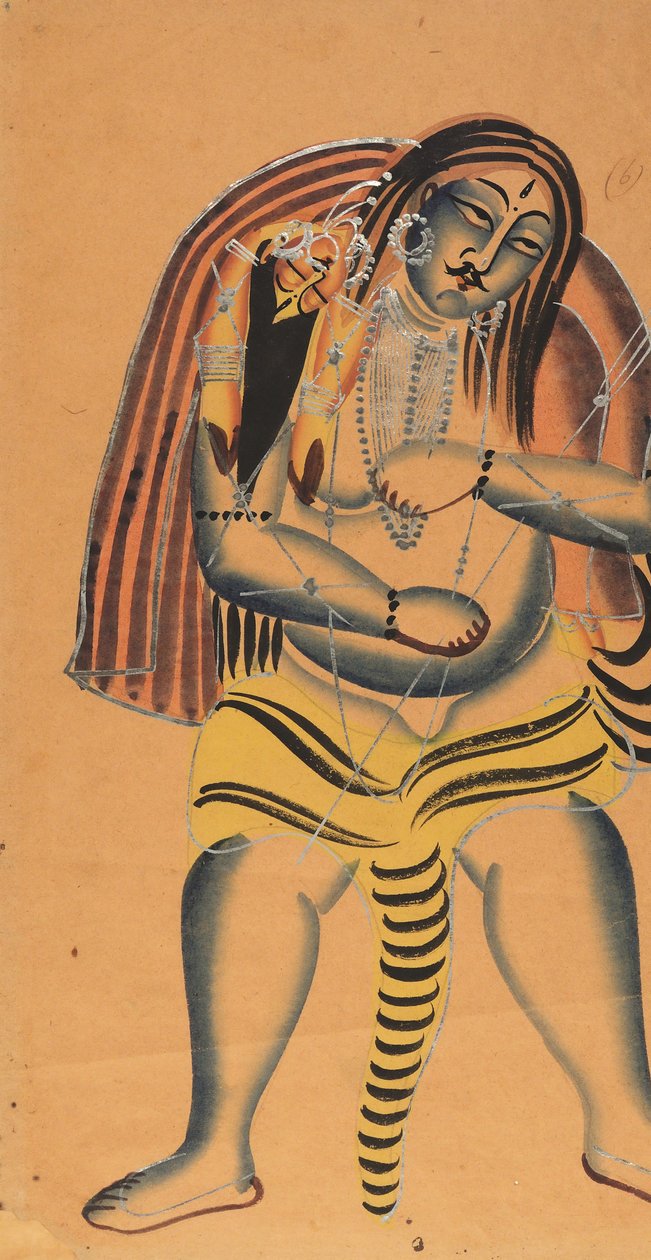 Shiva nese mrtvolu Sati, ca. 1865-75. od Unbekannt