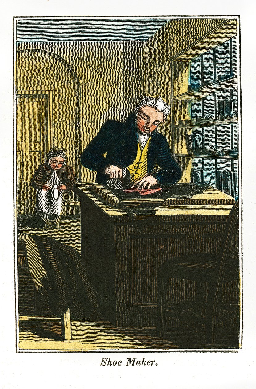 Výrobce obuvi, 1823 od Unbekannt