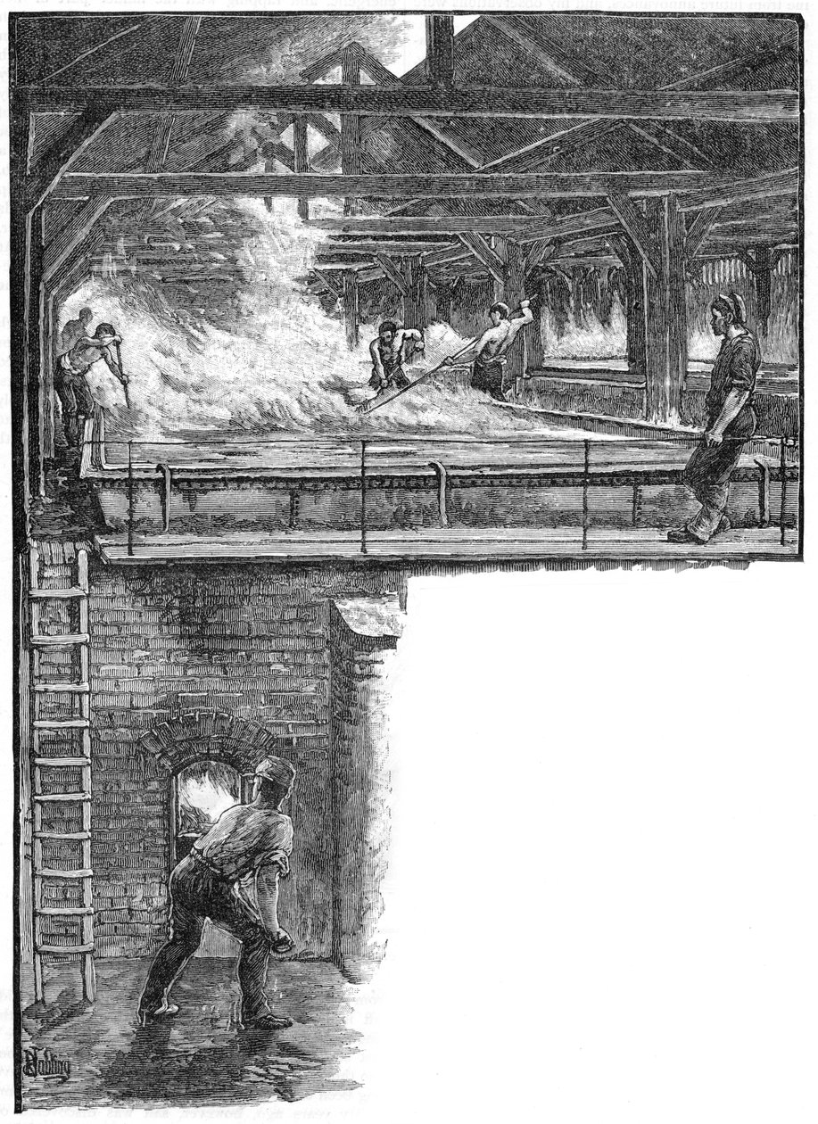 Lopatou sůl v South Durham Salt Works, 1884 od Unbekannt
