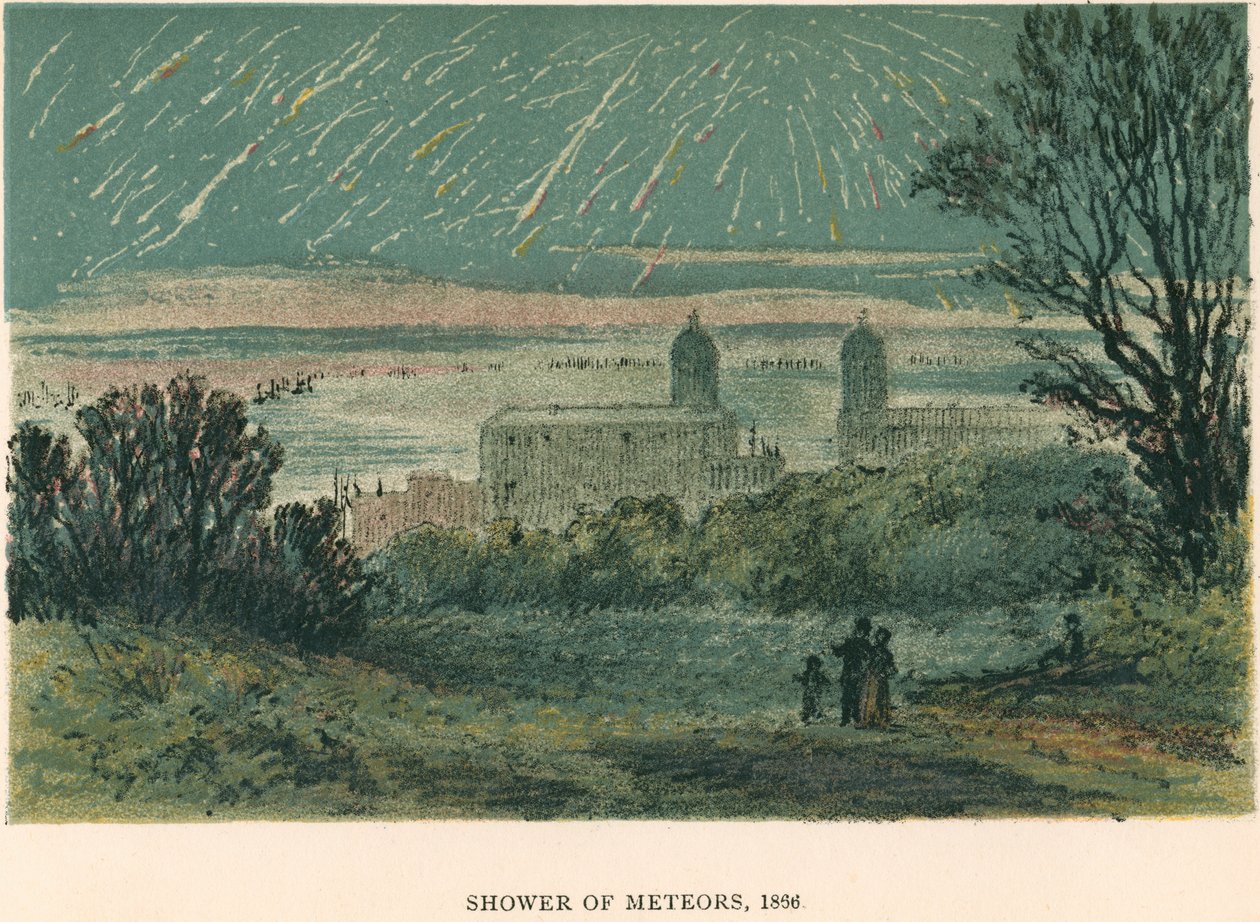 Roj meteorů Leonidy pozorované nad Greenwichem, Londýn, 1866 1884 od Unbekannt