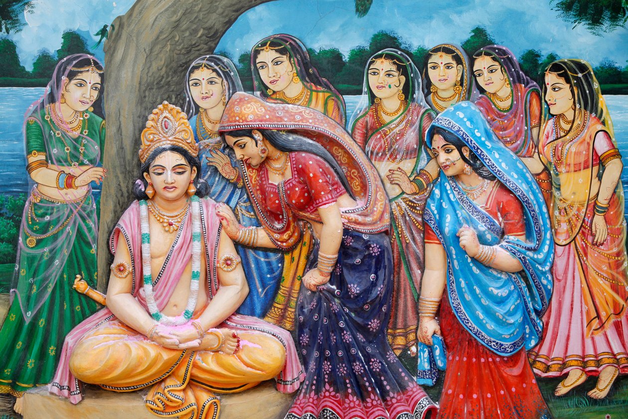 Shree Krishna má podobu Gauranga Vrindavan Inde od Unbekannt