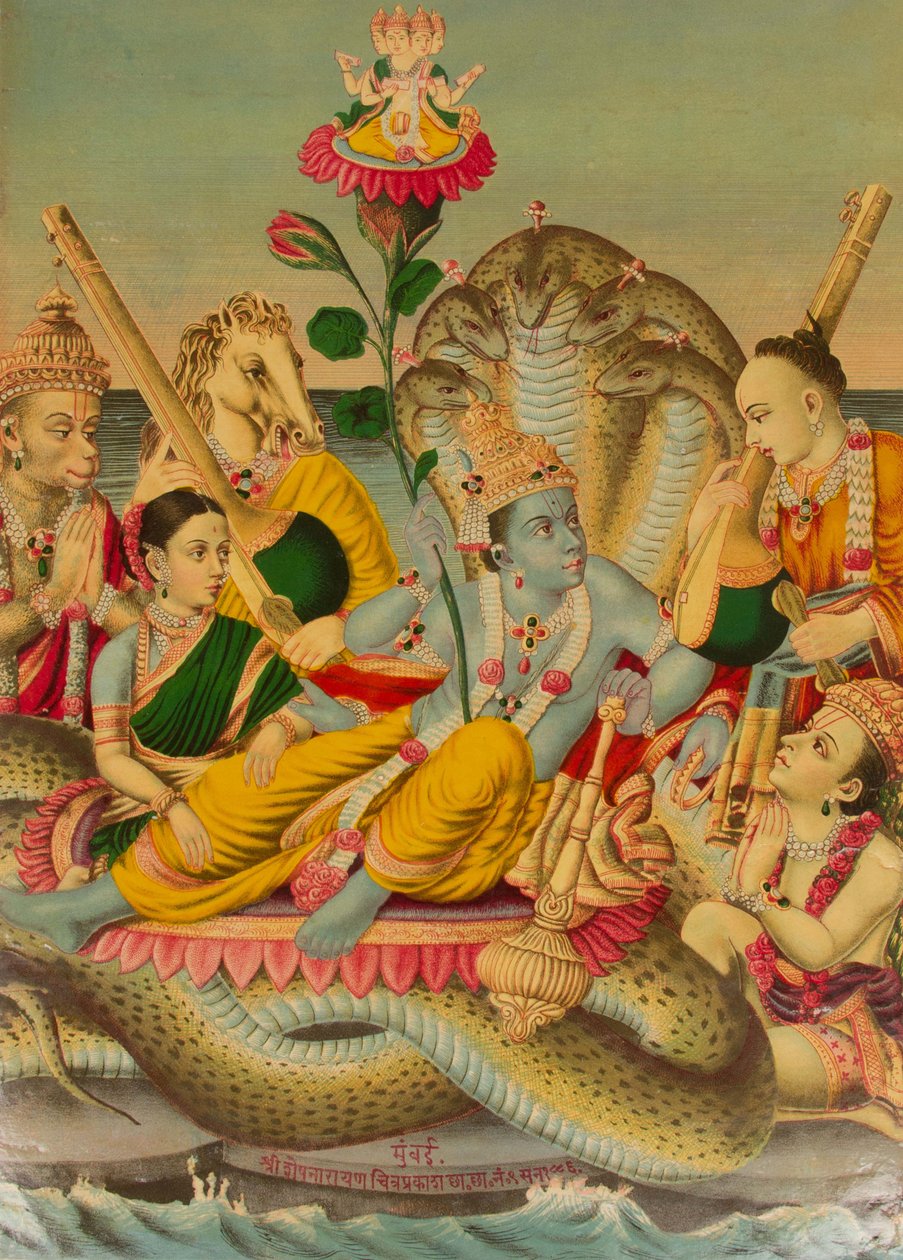 Shri Sesha Narayan, Vishnu Narayan na Shesha, 1886. od Unbekannt