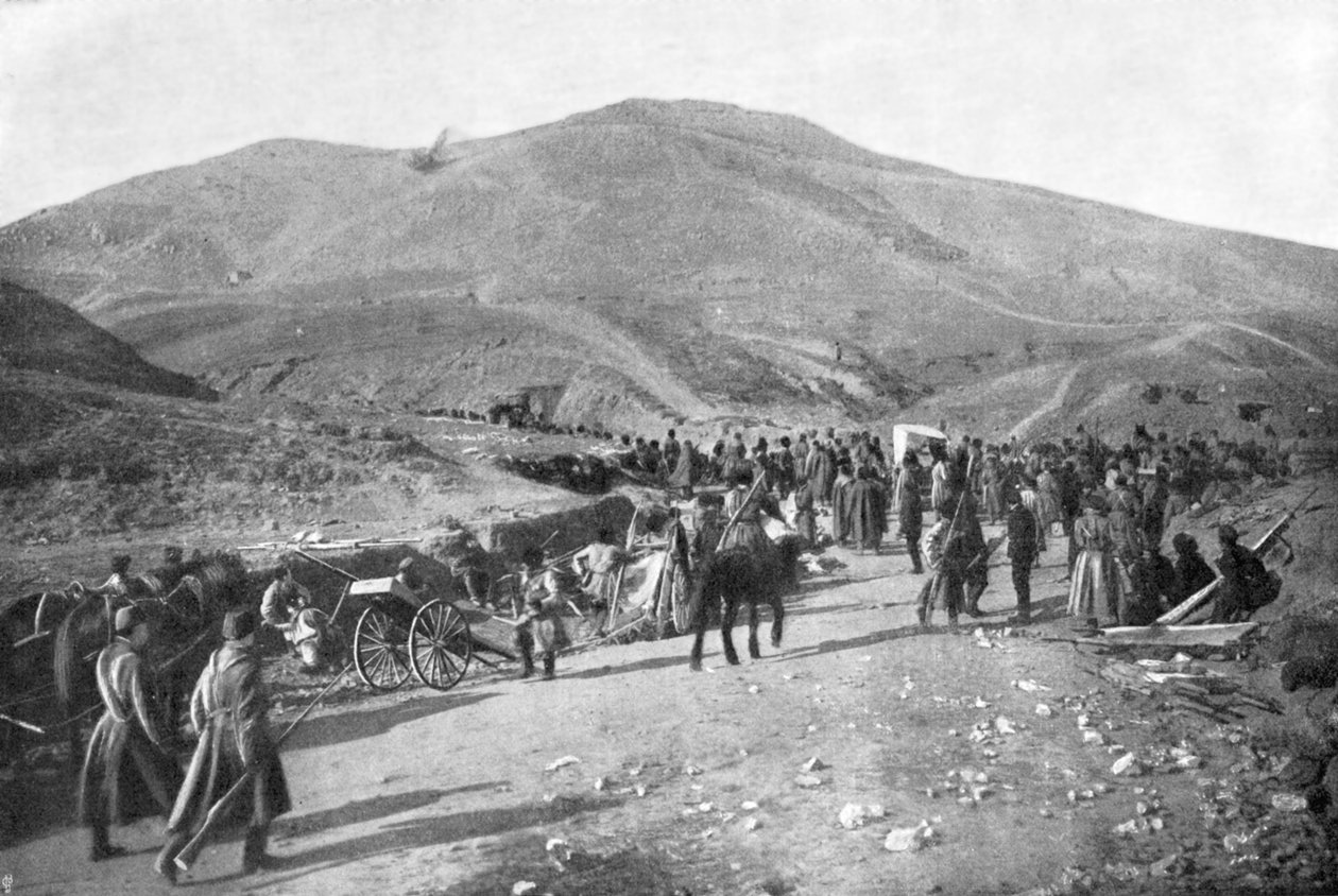 Sibiřská záloha zaujímá pozice, rusko-japonská válka, 1904-5 od Unbekannt