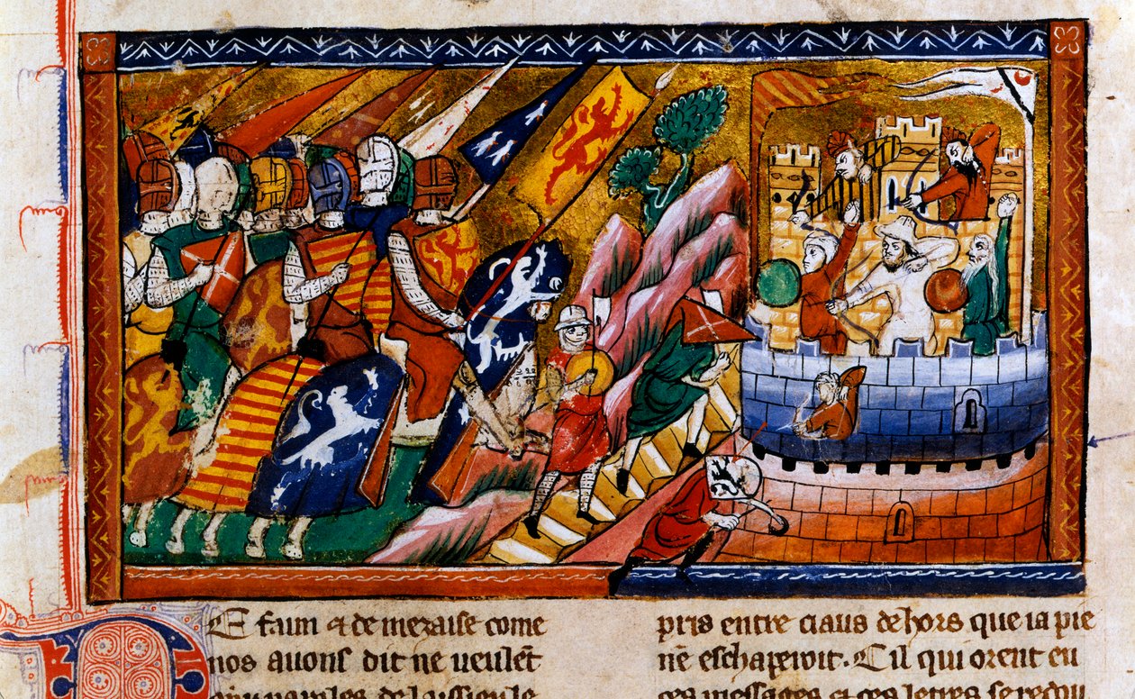 Obléhání Antiochie, c1097, 14. století od Unbekannt