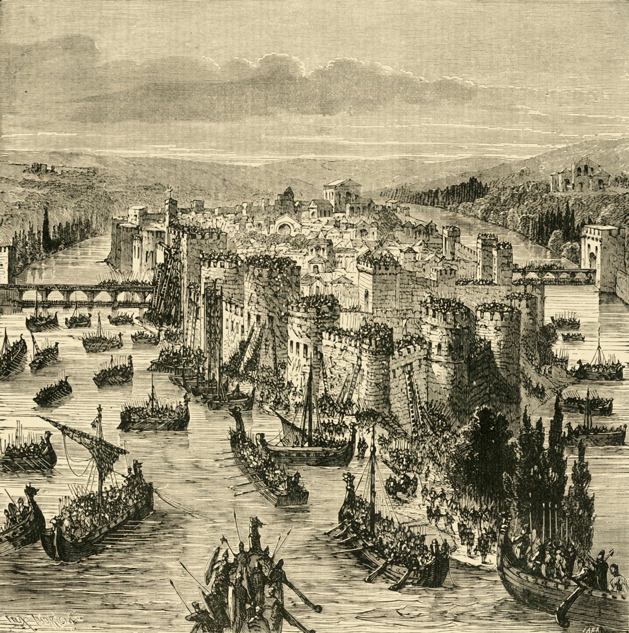 Obléhání Paříže Nory, 845, 1890. od Unbekannt
