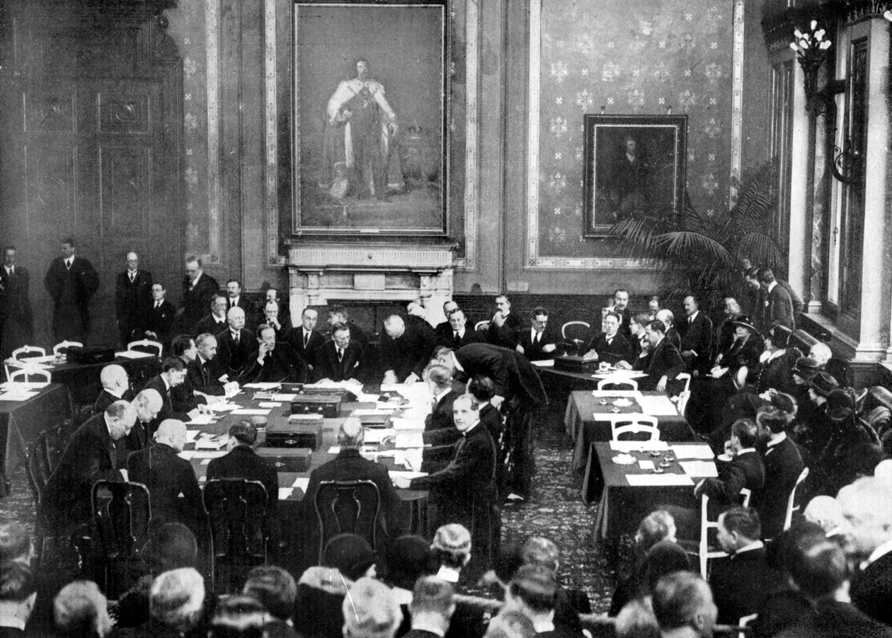 Podpis Locarnských smluv na britském ministerstvu zahraničí v Londýně, 1925-1926 od Unbekannt
