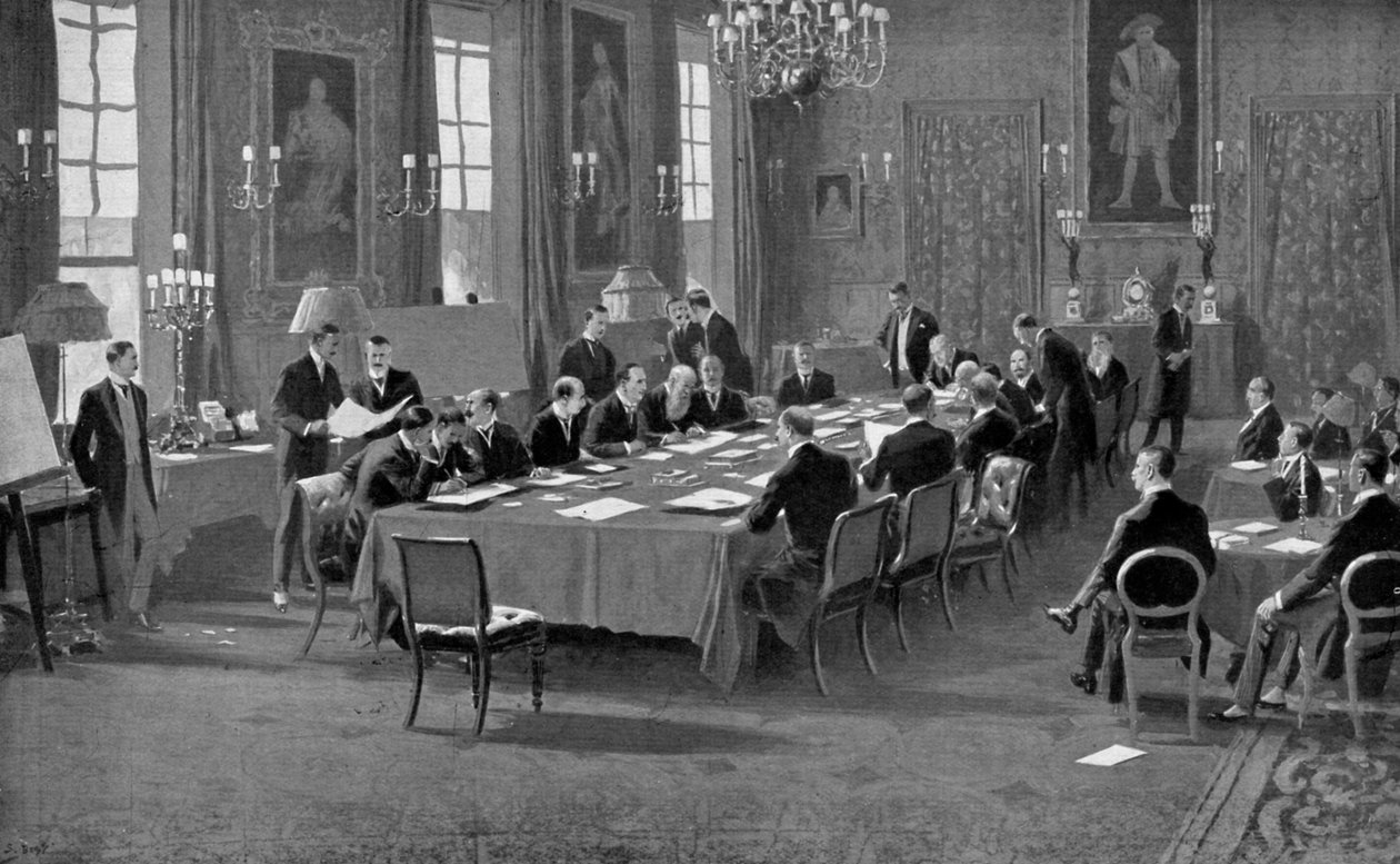Podpis londýnské smlouvy, květen 1913, c1920 od Unbekannt