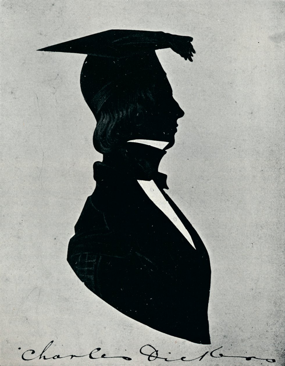 Siluetový portrét Charlese Dickense, 40. léta 19. století, 1910 od Unbekannt