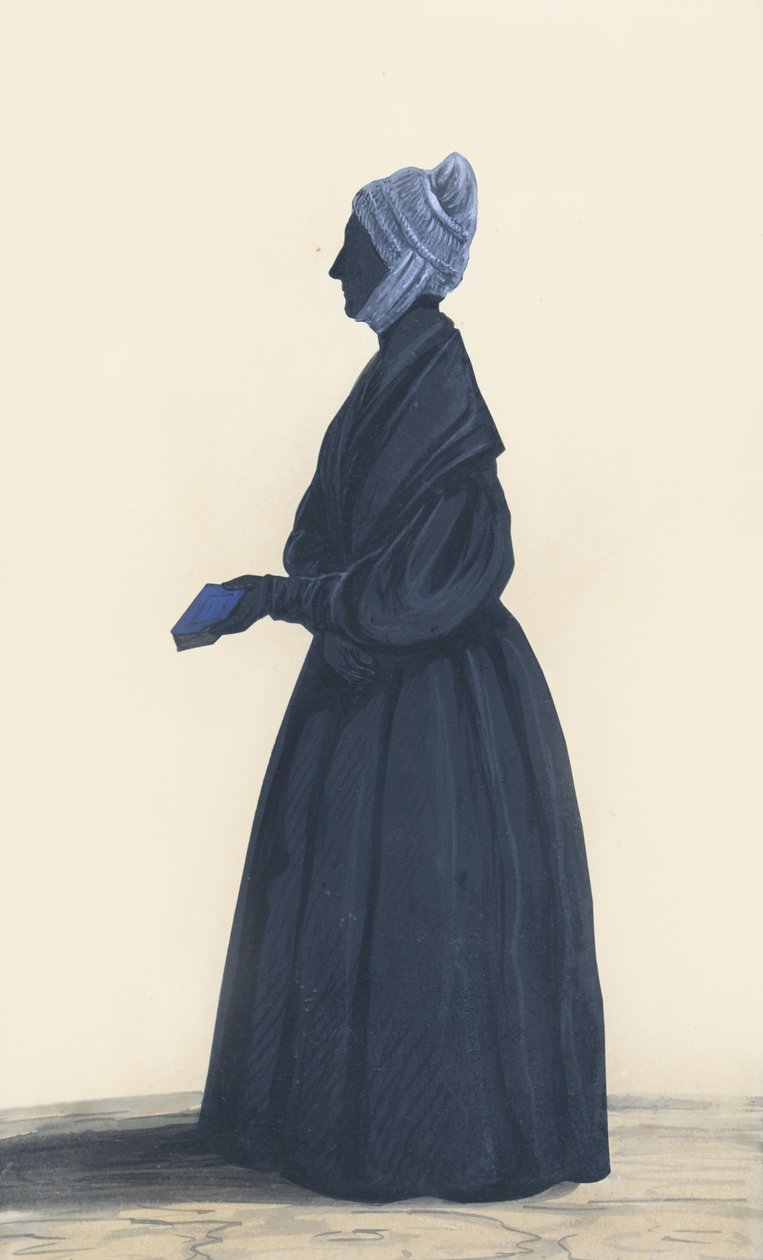 Silueta paní Amory, sestry Catherine Robinsonové, kolem 1835-40 (pero a inkoust na papíře) od Unbekannt