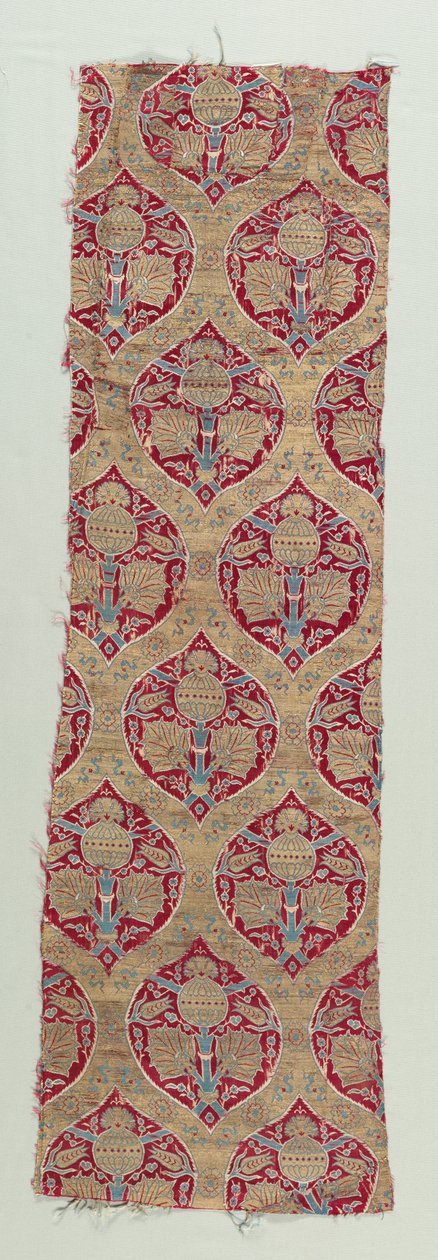 Úlomky hedvábí a zlatého brokátu, 1600-1650. od Unbekannt