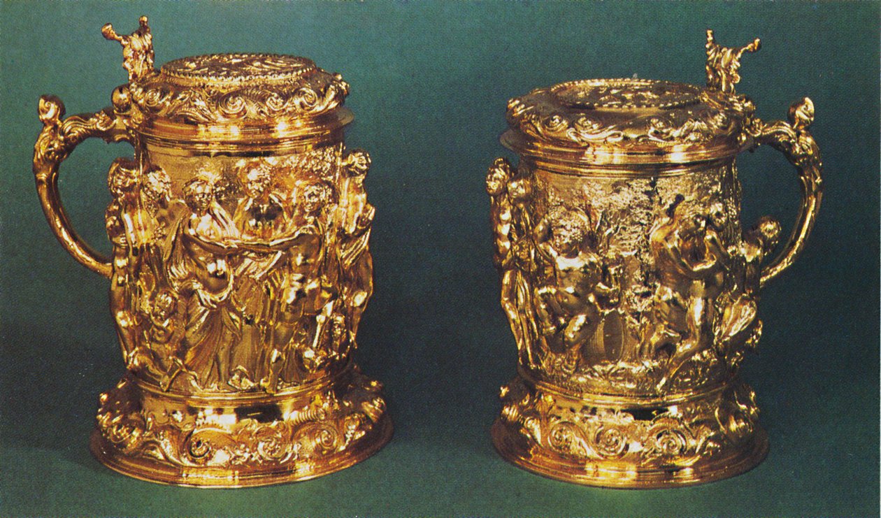 Stříbrně zlacené korbele, kolem 1661, 1953 od Unbekannt