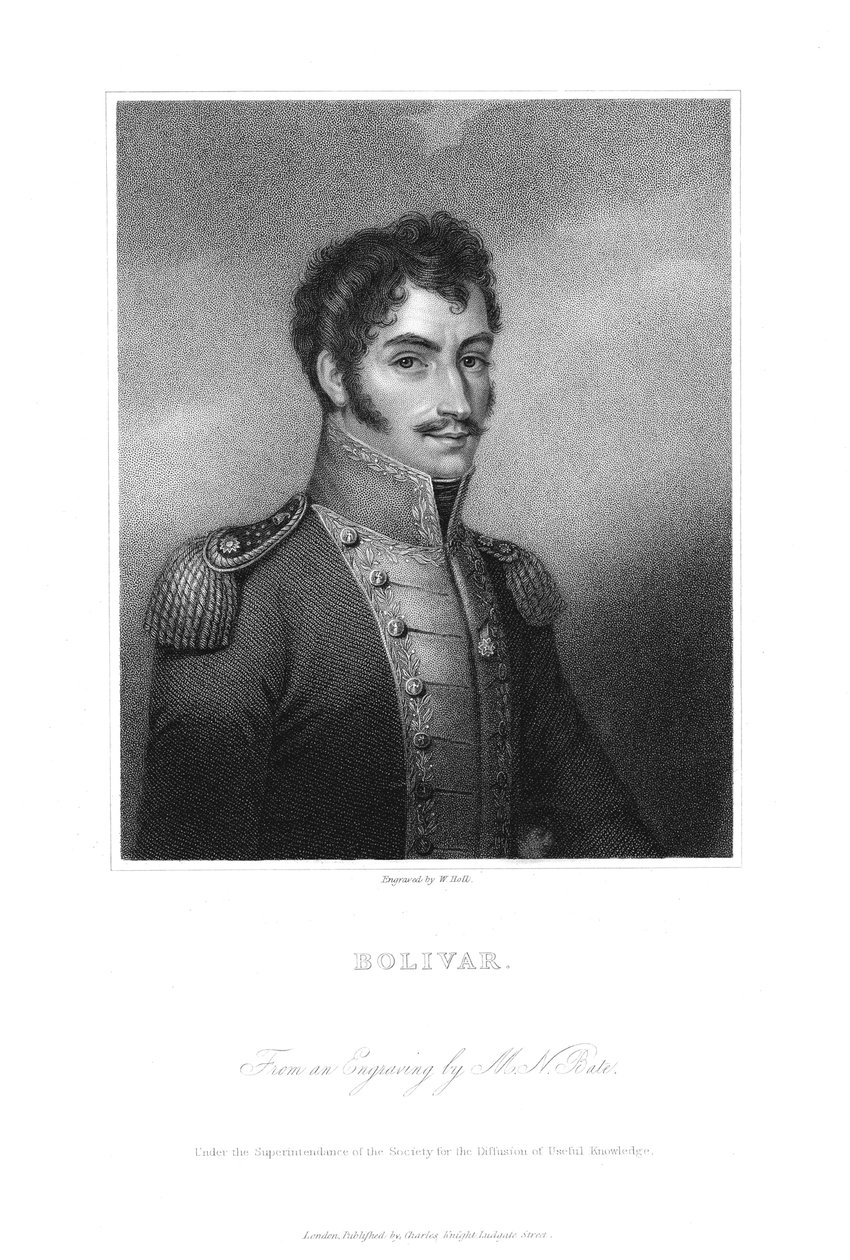 Simon Bolivar, jihoamerický revolucionář 19. století od Unbekannt